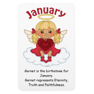 Imán Enero Nacimiento Angel Blonde Premium Magnet