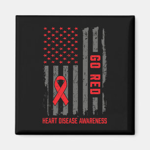 Imán Enfermedad Bandera Americana Ir Enfermedad del Cor