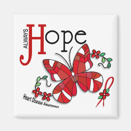 Imán Enfermedad cardíaca por mariposa de vidrio templad