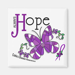 Imán Enfermedad de Crohn en la mariposa de vidrio templ