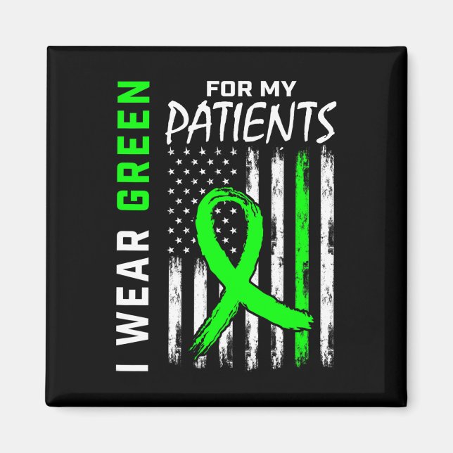 Imán Enfermedad Renal Verde Para Mis Pacientes Awarene (Frente)