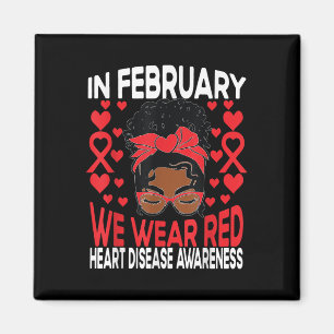 Imán Enfermedades cardíacas Chica afroamericano en febr