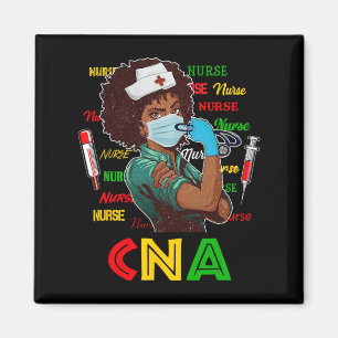 Imán Enfermera afroamericana de historia negra en el me
