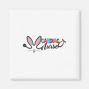 Imán Enfermera cardíaca Bunny Pascua Estetoscopio Cardi