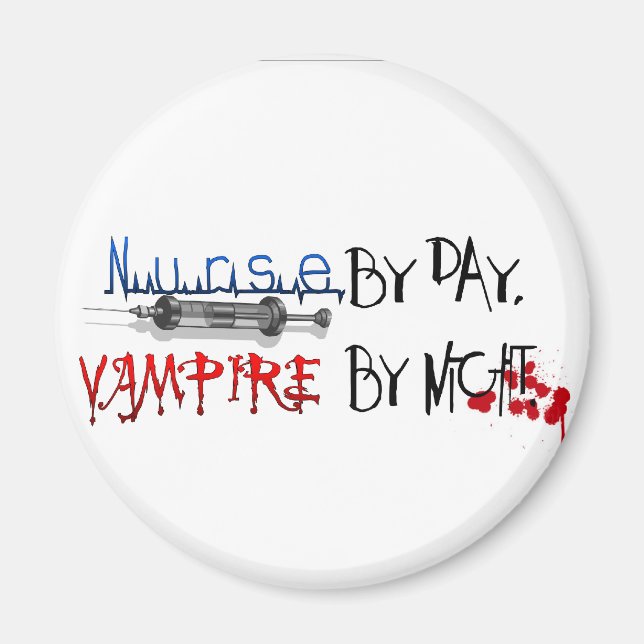 Imán Enfermera de día, vampiro de noche (Frente)