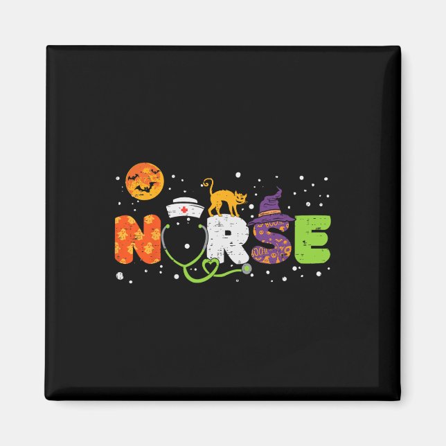 Imán Enfermera de disfraces de Halloween Stethoscope Bo (Frente)