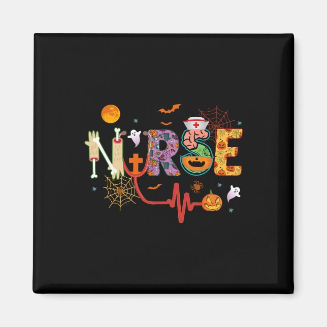 Imán Enfermera de disfraces de Halloween Stethoscope Bo (Frente)