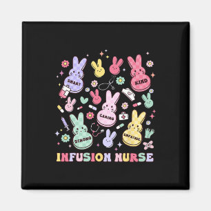 Imán Enfermera de infusión de Pascua Bunny Pediátrica Q