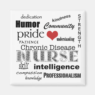 Imán Enfermera de la enfermedad crónica Cualidad-Negra