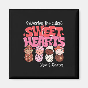 Imán Enfermera de parto de dulces enamorados entregando