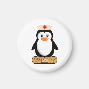 Imán Enfermera de pingüino (con bádadela)