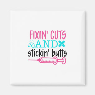Imán Enfermera de regalo de Fixin' recorta Stickin' But