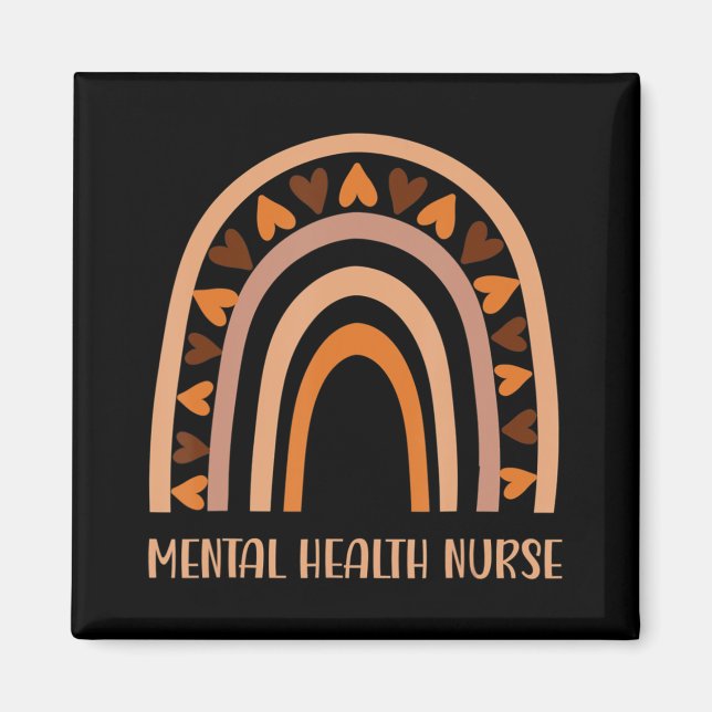 Imán Enfermera de salud mental El arcoiris propaga la s (Frente)