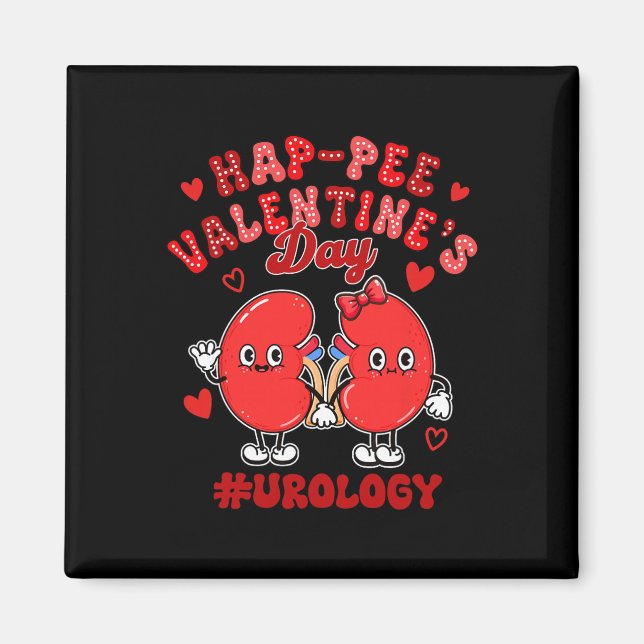 Imán Enfermera de Urología de San Valentín Feliz día de (Frente)
