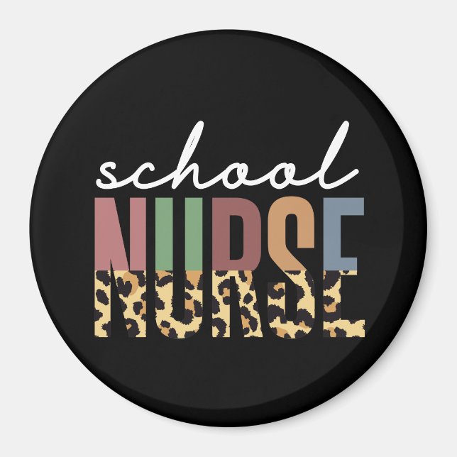 Imán Enfermera escolar cheetah Enfermería aprecia los r (Frente)