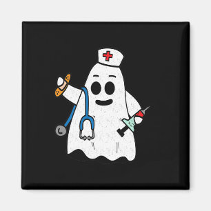 Imán Enfermera Ghost Scrub Cute Costume Halloween Para 