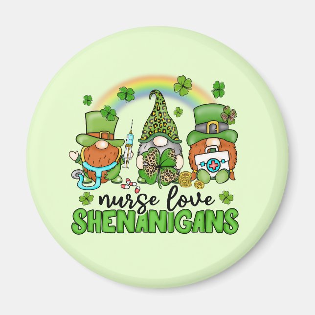 Imán Enfermera Love Shenanigans St. Patrick's (Frente)