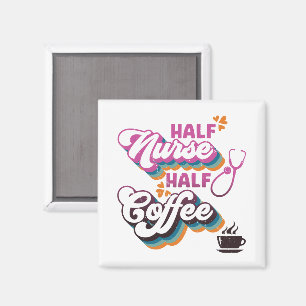 Imán Enfermera media enfermera Enfermera Groovy Café Am