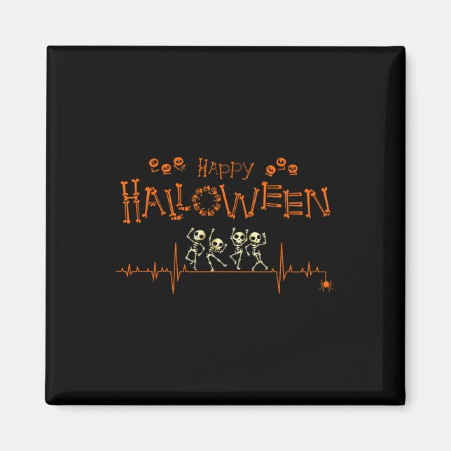 Imán Enfermera Médico de Halloween Feliz (Frente)