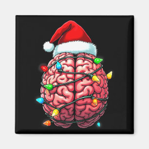 Imán Enfermera Neuro Navideña Gorro Santa Neurología Pr