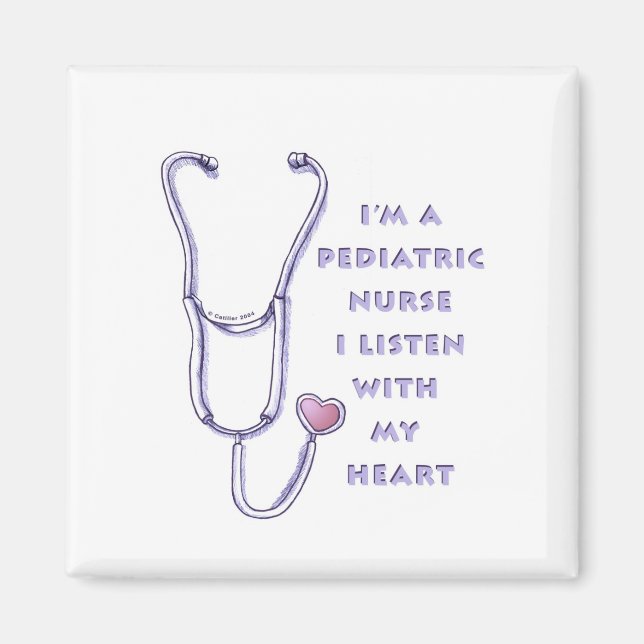 Imán Enfermera pediátrica Stethoscope (Frente)
