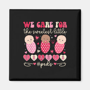 Imán Enfermera Peds We Care San Valentín Enfermera Pedi