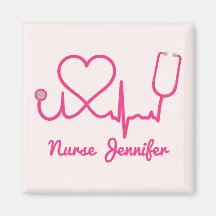 Enfermera Personalizado rosa Stethoscope Línea de
