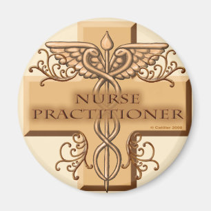 Imán Enfermera practicante Cross Caduceus