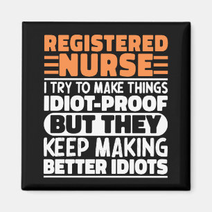 Imán Enfermera registrada que intento hacer las cosas d