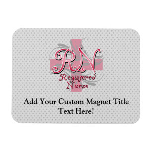 Imán Enfermera registradoa, remolinos rosados de la