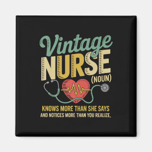 Imán Enfermera vintage Noun sabe más de lo que dice cit