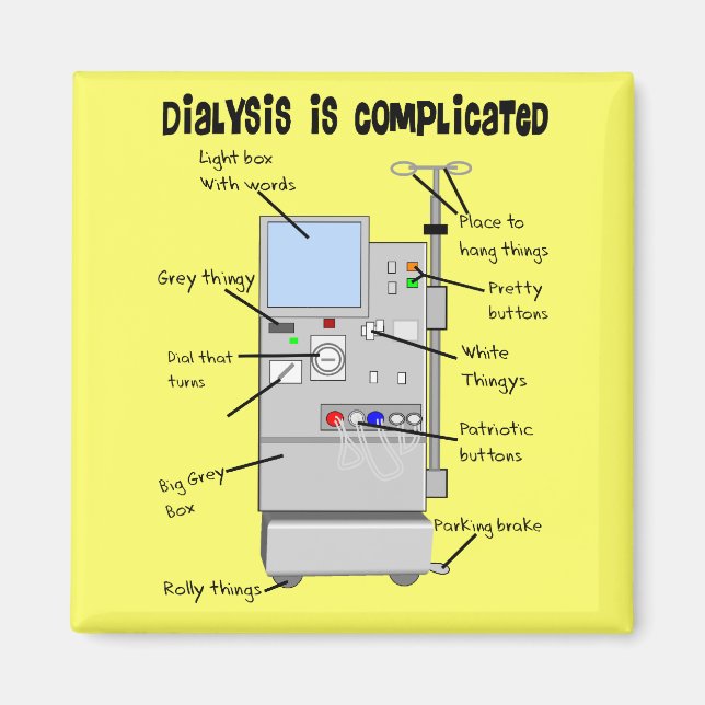 Imán Enfermeras de diálisis/regalos divertidos de tecno (Frente)