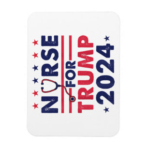 Imán Enfermeras Retro para Trump 2024 América Bandera d