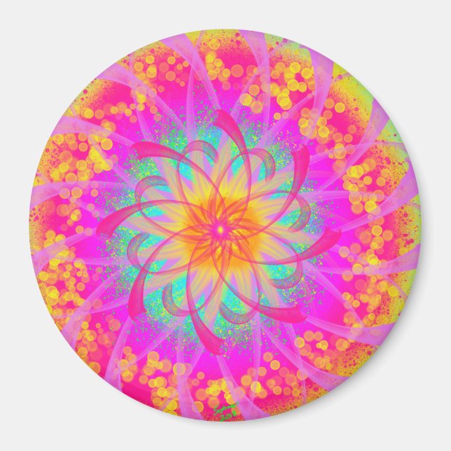 Imán Enfermería estelar por flor eléctrica (Frente)