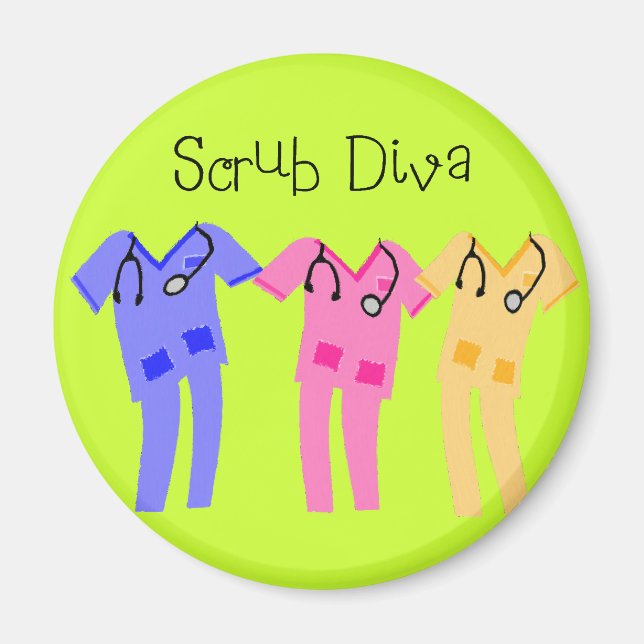 Imán Enfermero o Scub Médico Trae regalos (Frente)