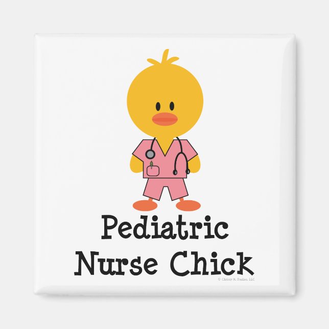 Imán Enfermero pediátrico Chick Magnet (Frente)