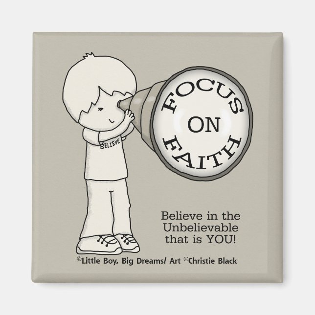 Imán Enfoque en la fe (Frente)