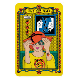 Imán Enfrentar sus temores_B_4x6 Refrigerador Magnet