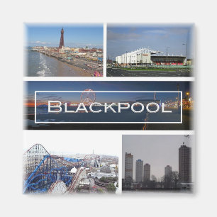 Imán ENG031 BLACKPOOL, Lancashire, Inglaterra, nevera 