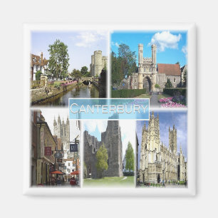 Imán ENG050 CANTERBURY, Europa, Inglaterra, Fridge