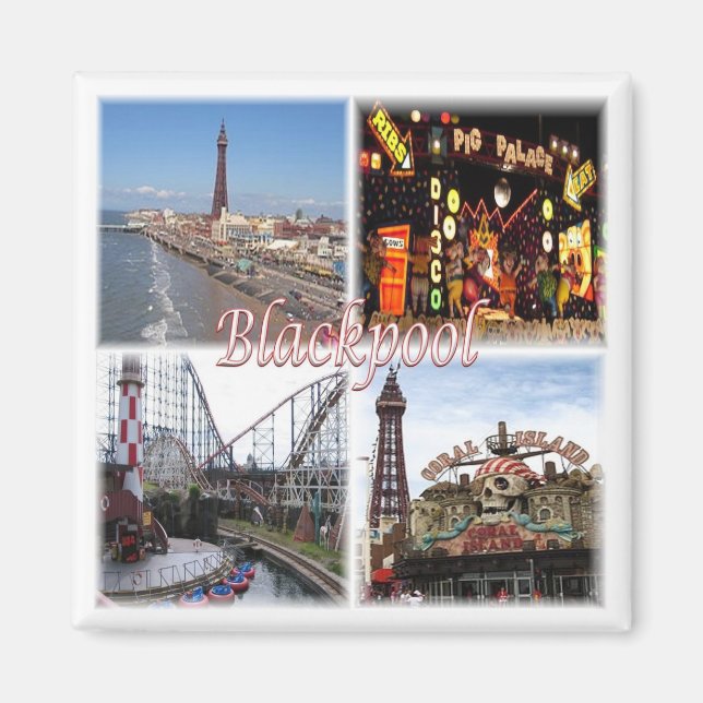 Imán ENG100 BLACKPOOL, Inglaterra, Europa, Fridge (Frente)