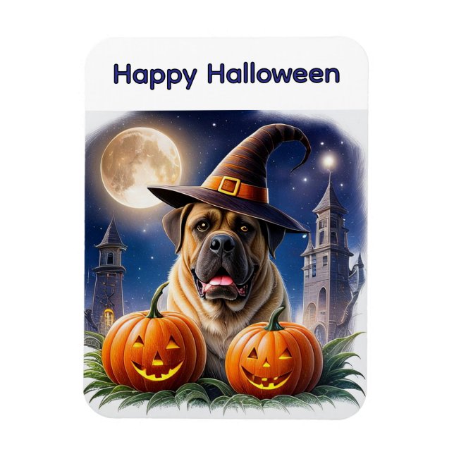 Imán Englische Dogge Mastiff Halloween  (Vertical)