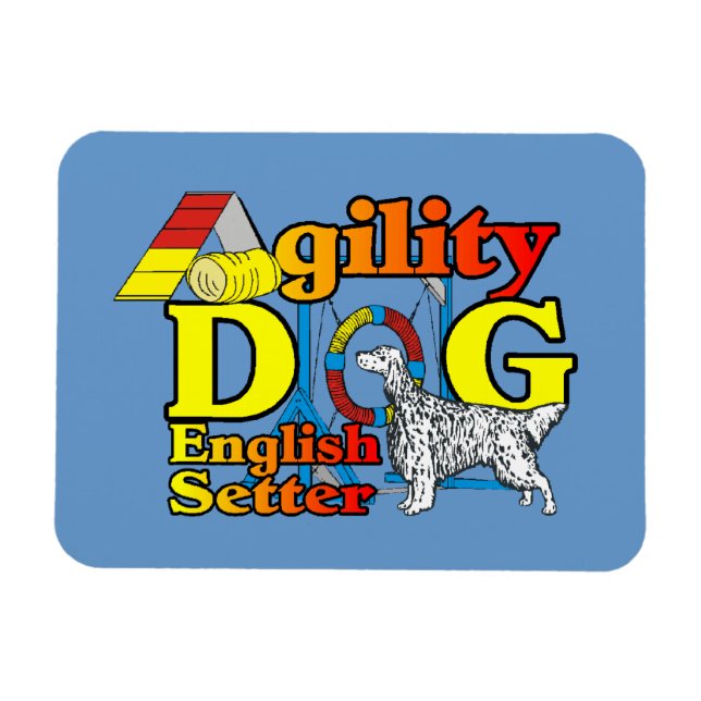 Imán English Setter Agility (Horizontal)