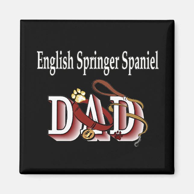 Imán english springer spaniel dad Magnet (Frente)
