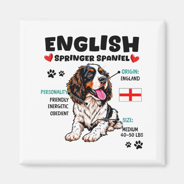 Imán English Springer Spaniel Owner Funny Dog Lover  (Frente)
