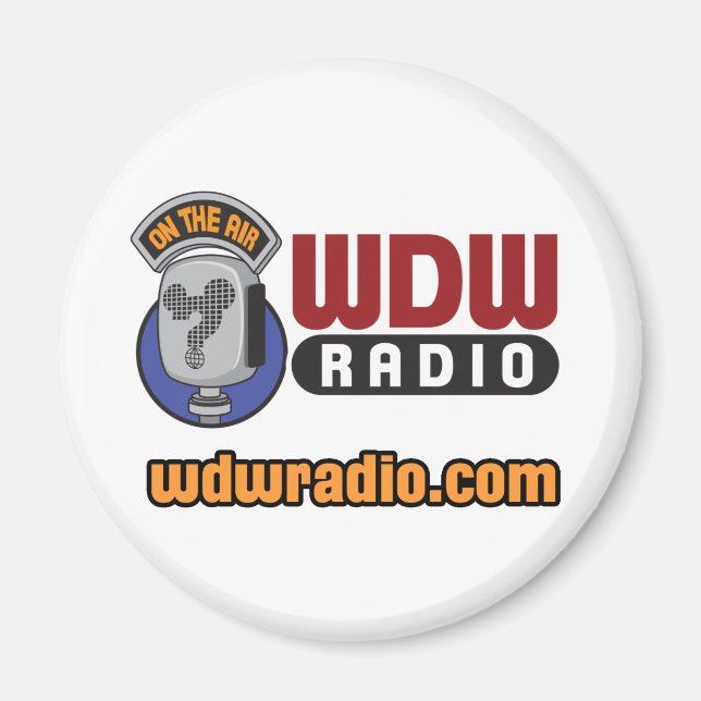 Imán Engranaje del logotipo de la radio WDW (Frente)