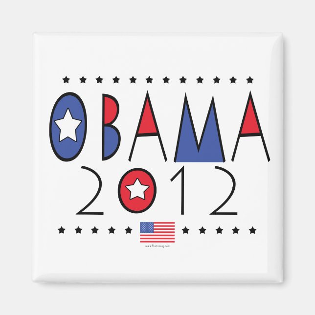 Imán Engranaje del presidente Barack Obama 2012 (Frente)