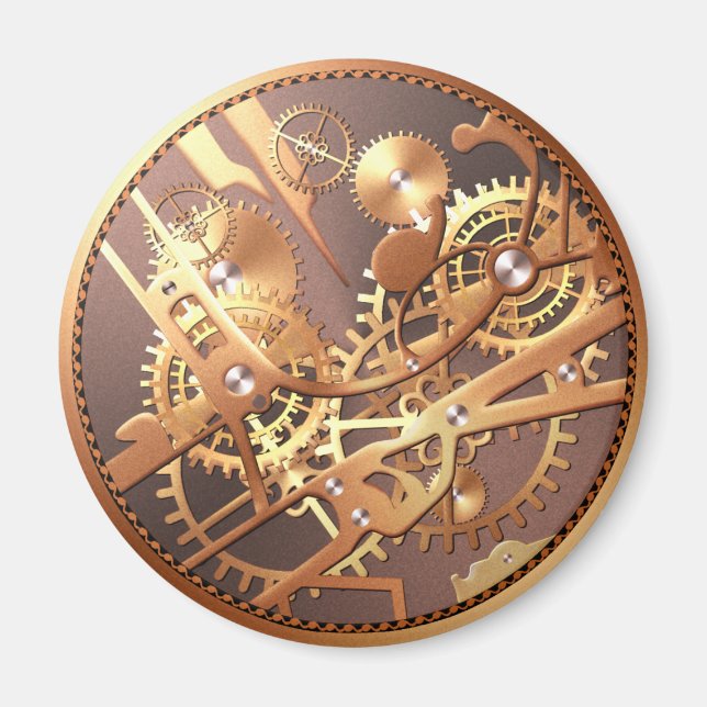 Imán engranajes de observación de vapor punk (Frente)