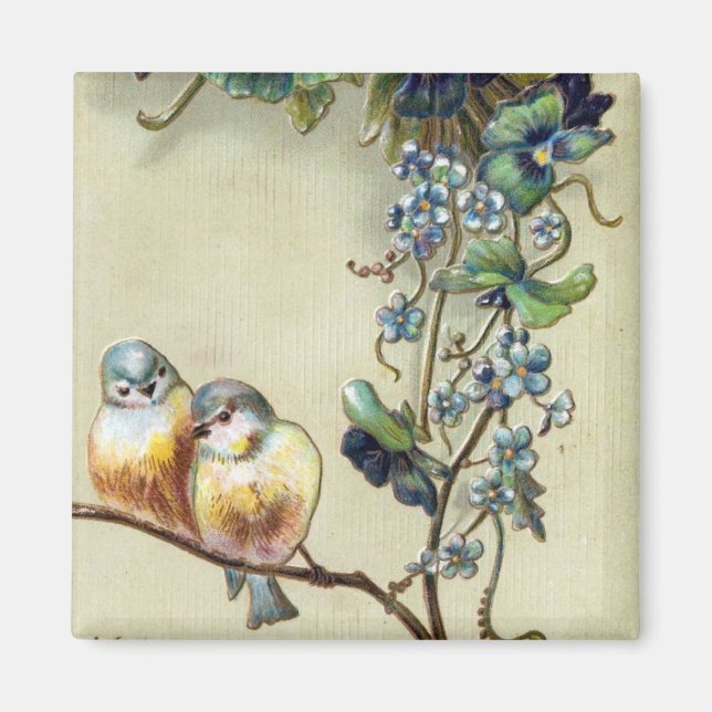 Imán Enhorabuena Aves Vintage (Frente)