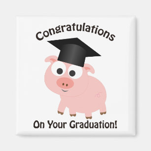 Imán ¡Enhorabuena en su graduación! Cerdo